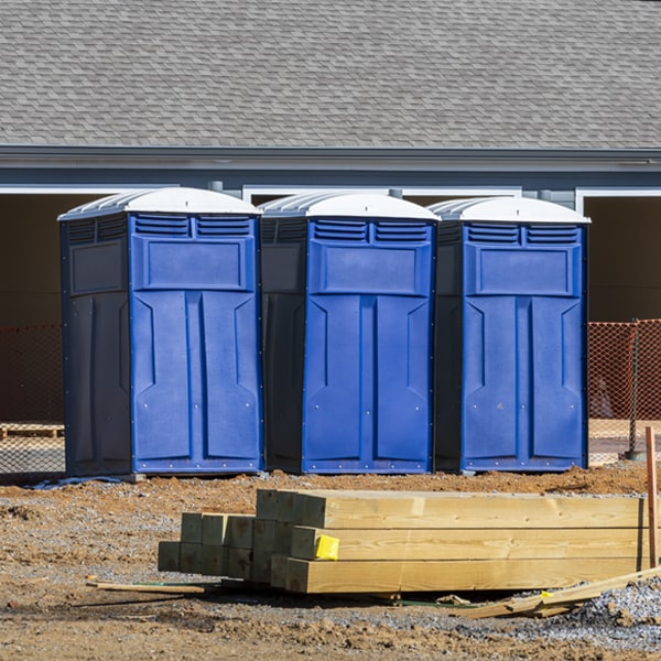 what is the expected delivery and pickup timeframe for the porta potties in Homewood Canyon CA